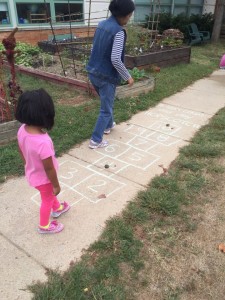 outdoor drawing - hopscotch