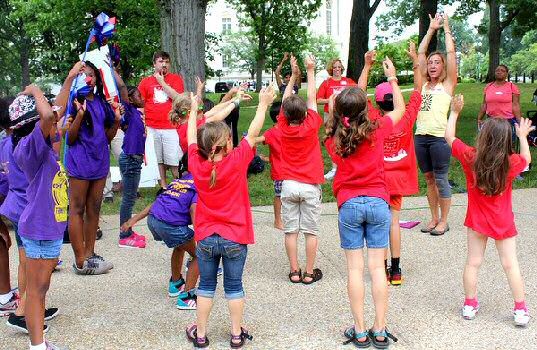 Moms Clean Air Force Play-In 2014 yoga