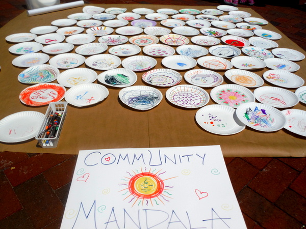 Love Your Body Day 2015 - community mandala by kids