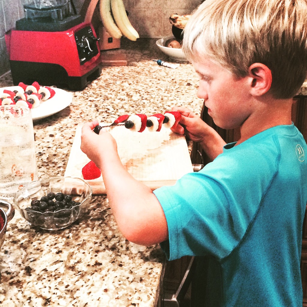 Cynthia Henry Thurlow son fruit kebabs