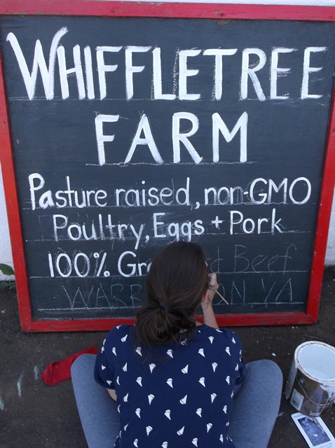 Whiffletree Farm chalkboard