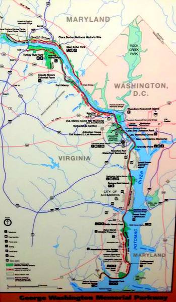 great falls gw parkway map