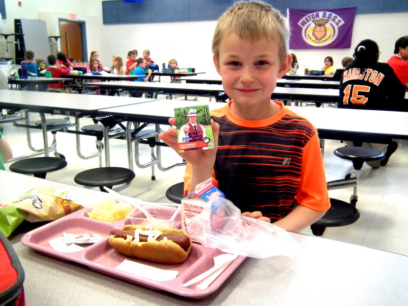 child with Loudoun County farmer trading card