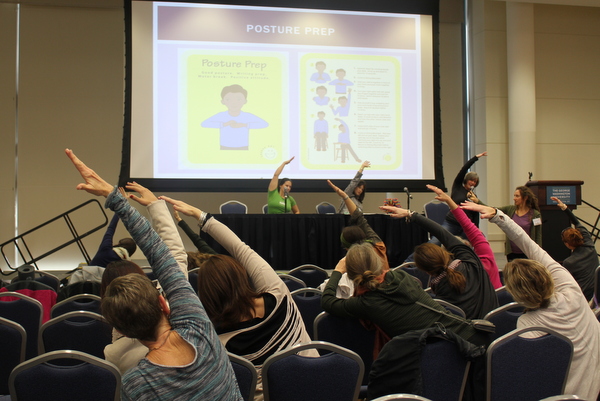 National Kids Yoga Conference 2016 - Yoga in school-wide implementation panel - posture action
