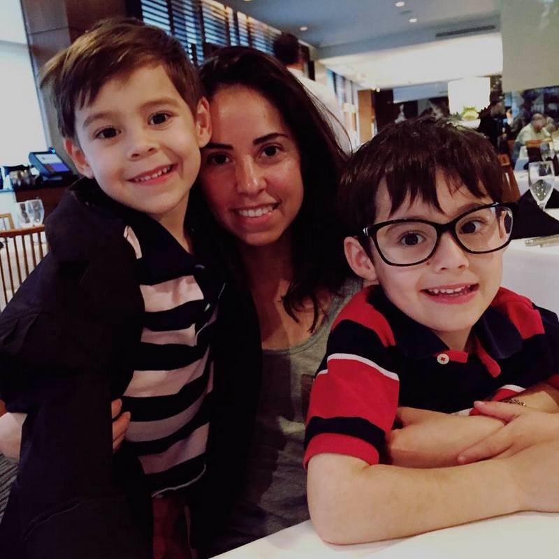 danielle larkins with sons
