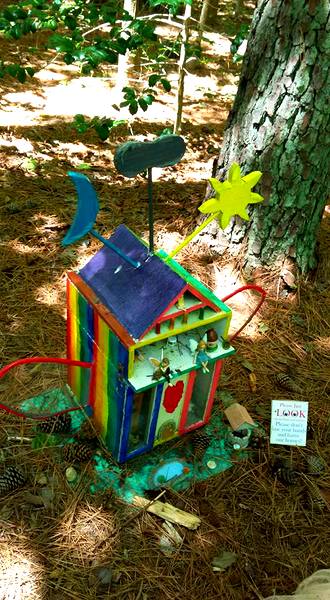 Annmarie Sculpture Garden rainbow fairy house