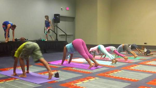 YoKid Yoga at DC Yoga Expo 2016 downward dog