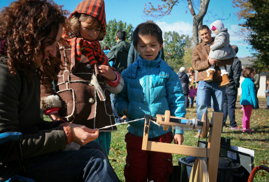 Potomac Crescent Waldorf School Fall Festival spinning