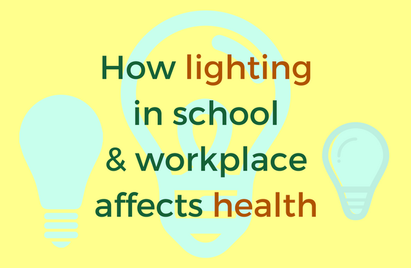 The impact of lighting on health in school and work environments